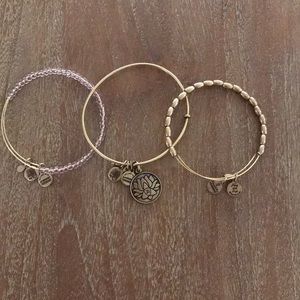 Set of three Alex & Ani bracelets